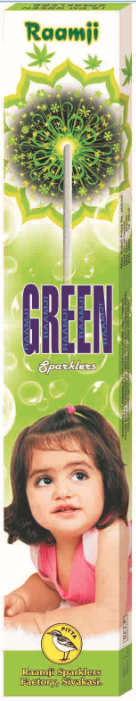 ELITE-1 5 CM GREEN SPARKLERS
